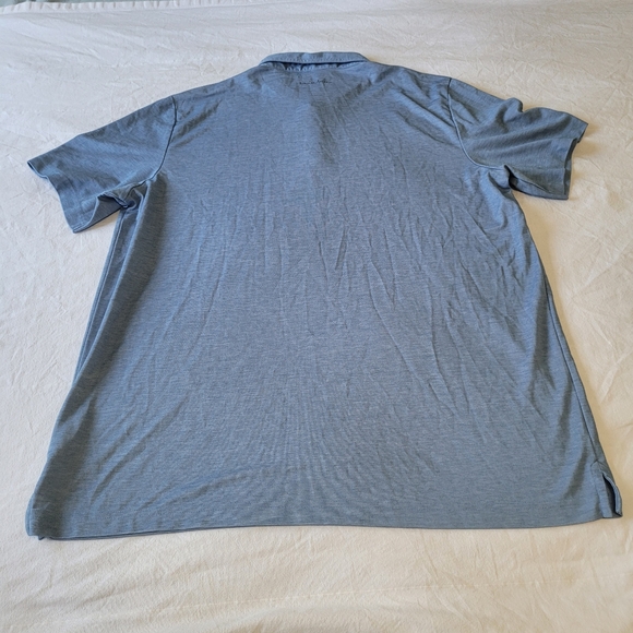 Travis Mathew Golf Polo Shirt Mens Size 2XL Blue Buckets Chest Logo - Picture 6 of 7